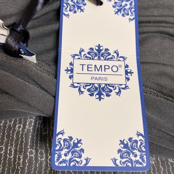 Lightweight Sequin Fancy Gray Gold Long Sleeve Shirt - Picture 6 of 10